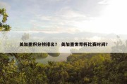 美加墨积分榜排名？ 美加墨世界杯比赛时间？