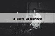 各小组进球？ 足球小组进攻原则？