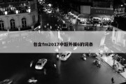 包含fm2017中超外援6的词条