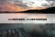 2018赛季中超策划，2018赛季中超冠军是谁