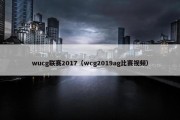 wucg联赛2017（wcg2019ag比赛视频）
