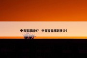 中青宝涨超9？ 中青宝能涨到多少？