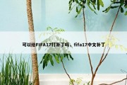可以给FIFA17打补丁吗，fifa17中文补丁