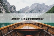 14年足球？ 14年足球世界杯冠军是谁？