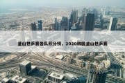 釜山世乒赛各队积分榜，2020韩国釜山世乒赛