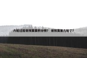 六轮过后世预赛赛积分榜？ 世预赛第几轮了？