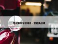 世冠赛积分榜排名，世冠赛战绩