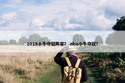 2019小牛夺冠阵容？ nba小牛夺冠？