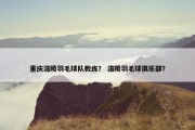 重庆涪陵羽毛球队教练？ 涪陵羽毛球俱乐部？