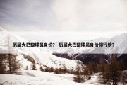历届大巴黎球员身价？ 历届大巴黎球员身价排行榜？