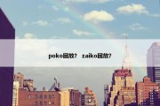 poko回放？ zaiko回放？