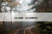 2021日期？ 2021日期符号？