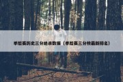 季后赛历史三分绝杀数据（季后赛三分榜最新排名）