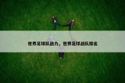 世界足球队战力，世界足球战队排名