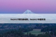 fm2017球队被收购，fm2017中国球员