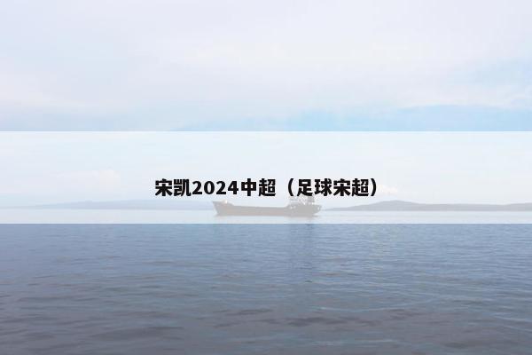 宋凯2024中超（足球宋超）
