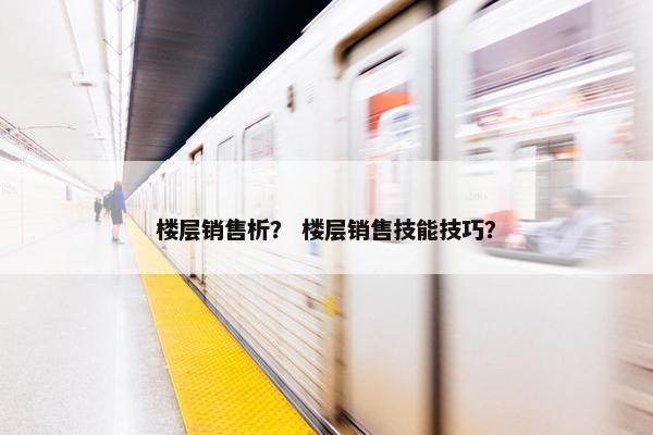楼层销售析? 楼层销售技能技巧? 楼层销售析? 楼层销售技能技巧?