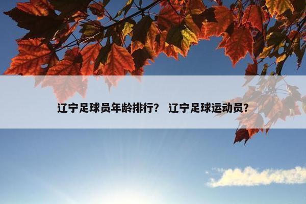 辽宁足球员年龄排行？ 辽宁足球运动员？