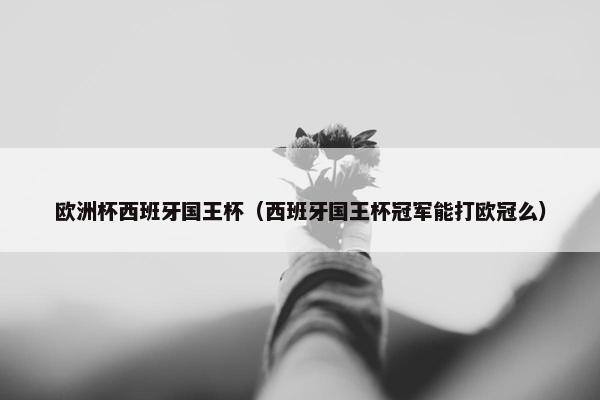 欧洲杯西班牙国王杯(西班牙国王杯冠军能打欧冠么) 欧洲杯西班牙国王杯(西班牙国王杯冠军能打欧冠么)