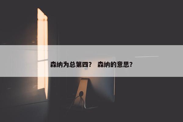 森纳为总第四? 森纳的意思? 森纳为总第四? 森纳的意思?