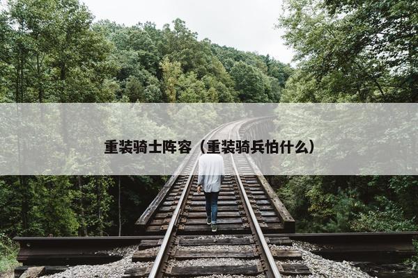 重装骑士阵容（重装骑兵怕什么）