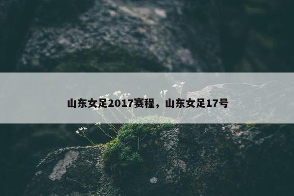 山东女足2017赛程，山东女足17号