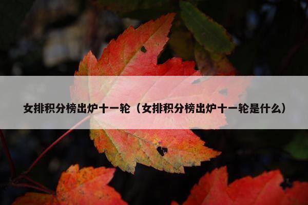 女排积分榜出炉十一轮（女排积分榜出炉十一轮是什么）