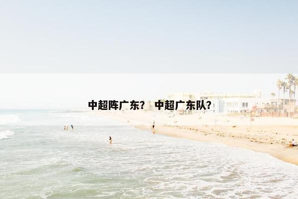 中超阵广东？ 中超广东队？