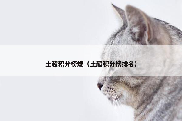 土超积分榜规（土超积分榜排名）