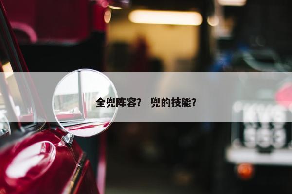 全兜阵容？ 兜的技能？